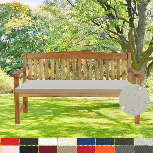 PHUSTJKL Bankkissen Bankauflage Outdoor Wasserdicht Stuhlkissen, 3CM Dicke rutschfeste Waschbar Abnehmbarem Gartenbankauflage, Sitzkissen für Gartenmöbel Schaukel Terrasse Drinnen, 100X45X3CM