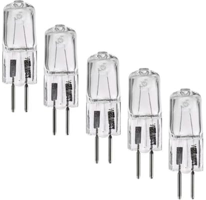 LEDLOCLB 5pcs GY6.35 Halogen Bulbs AC DC 12V/24V 2800K 35W 50W 70W 100W for Lamps Replacement Parts,2800K -12V,100W