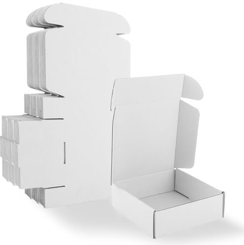 CYEER Confezione da 50 cartoni da spedizione, dimensioni piccole, 150 x 150 x 50 mm, confezione da spedizione