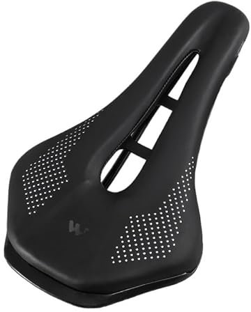 CHENJIAHAO Fahrradsattel Herren Ultraleicht Mountainbike Sattel MTB Kurze Nase Rennrad Sitz PU Leder Hohl Prostata Sattel Fahrrad Teile Fahrradsattel(Black)