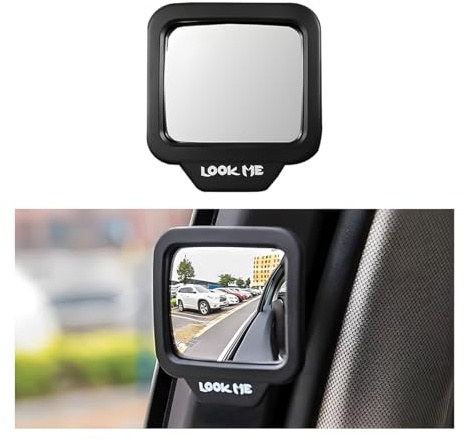 CGEAMDY Espejo Retrovisor Auxiliar Bajada Trasera Coche, Espejo Retrovisor De Punto Ciego Espejos Convexos Gran Automóvil SUV Furgoneta, Espejos Punto Ciego Sin Marco Rotación 360 ° Ajustables