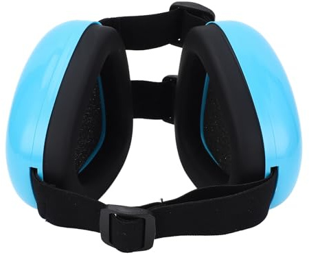 Cuffia antirumore per cani, confortevole, regolabile, leggera, protezione per le orecchie del cane, colore: blu