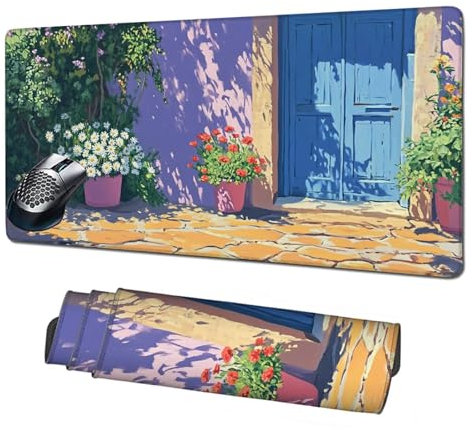 Alfombrilla Gaming,Alfombrilla Ratón Blanco Mouse Pad,Margarita Alfombrilla Escritorio 1600x800x3mm,Protector Escritorio Alfombrilla Antideslizante,Mejora Precisión y Velocidad,Accesorios PC X1-100