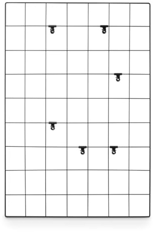Hama | Panel de Malla Ajedrez (tamaño 38x56 cm, decoración de pared metálica, multifuncional, bricolaje, clips para colgar) Color Negro