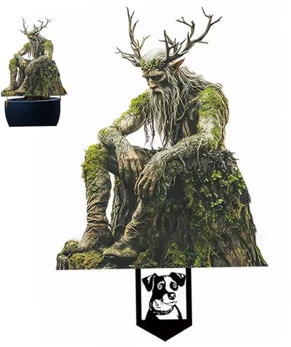 Kalastussaari Gartenpfahl, Baummann Elf Statue Garten Stakes dekorativ, Acryl 2D Blumenköder Boden