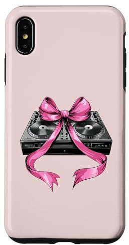 Coquette Bow Dj Disc Jockey - Tocadiscos para niña y mamá, color rosa Carcasa para iPhone XS Max