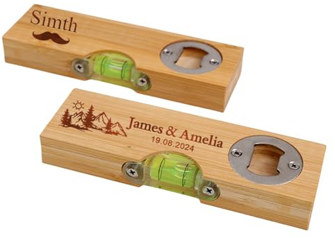 Personalisierte 2-in-1-Wasserwaage Aus Holz Mit Flaschenöffner, DIY-Multitool, Hochzeitsgeschenk, Wasserwaage, Haussegen, Einweihungsgeschenk, Richtfestgeschenk, Einweihungsgeschenk(1pcs)