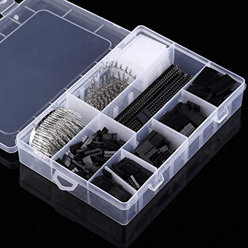 Mumusuki Kit de Connecteur de Fil de Pull Connecteur Set En-tête Pins 1450 Pièces avec épingles de Sertissage Mâles pour le Prototypage électronique de la Planche à Pain