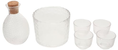 Holibanna 6 Pièces Tasses à Saké Verre Martelé Service Élégant pour Sake et Thé Verres Transparents pour Décoration Traditionnelle et Moments Spéciaux