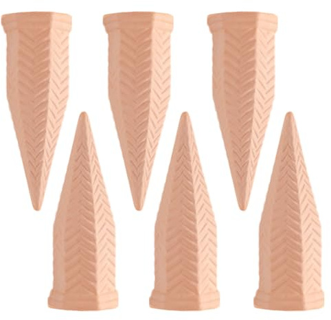 lisutupode Lot de 6 arrosoirs en terre cuite 13,5 x 5,5 cm Système d'égouttement en céramique décoratif et fonctionnel résistant aux intempéries pour bouteilles à long goulot plantes d'intérieur et