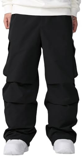 ALSOGO Herren Damen Skihosen Baggy Snowboardhose Isoliert Oversize Schneehose Skihose für Outdoor- Wasserdicht Winddicht Atmungsaktiv