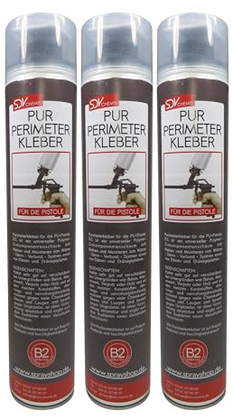 SDV Chemie PUR Perimeterkleber B2 3x 750ml Pistolenschaum | Dämmstoffkleber, Klebeschaum, EPS, XPS