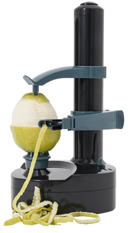 Pelador eléctrico de patatas, pelador eléctrico, pelador automático de frutas y verduras para manzanas y patatas, peladora manos libres 5-10 cm de diámetro, altura ajustable
