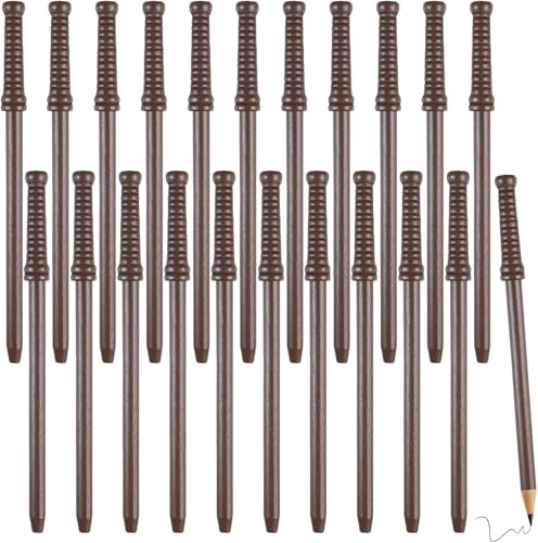 EQULIUS Bacchetta magica, 20 matite HB da 23 cm, multifunzionale, set di matite in legno, per feste di compleanno, ricompensa scolastica, decorazione di Halloween