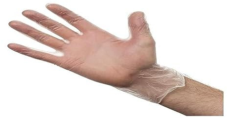 Unigloves Unicare Clear Vinyl GS0063-A Examination - Multipurpose, Powder Free and Latex Free Disposable Gloves, Box of 100 Gloves, Clear, Medium