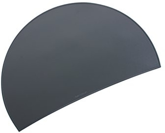 Läufer 49749 Durella Rondo Schreibtischunterlage, halbrund, rutschfeste Schreibunterlage, graphit schwarz, 73 x 48 cm, Mittel