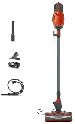Shark HV302 Rocket Pet Corded Stick Vacuum, Lightweight with Swivel Steering for Carpets & Hard Floors, Converts to Hand Vacuum, Includes Crevice Tool, Pet Multi-Tool & Precision Duster, Orange