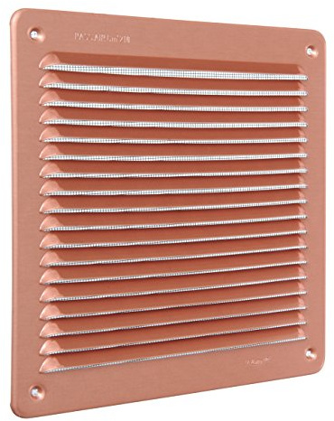 La Ventilazione LAR2323AR Griglia Quadra da Sovrapporre, Alluminio ramato, 228x228 mm