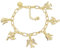 Nobel Bettelarmband Gold Armband Schutzengel mit Charms Kristalle SCHMUCK