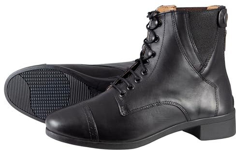 PFIFF 011493 Schnürstiefelette, Lederstiefelette Reitstiefelette, Schwarz Unisex 36