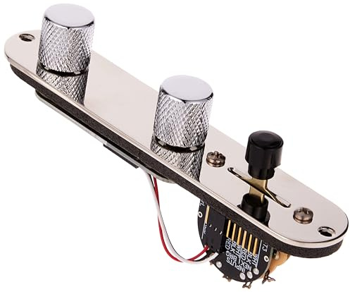 EMG T System Jeu de micros pré-câblés pour Guitare Telecaster avec système de Plaque de Commande, Noir
