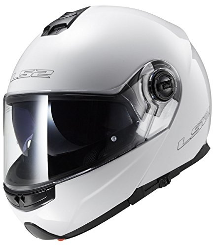 Casque Modulaire rabattable pour Moto LS2 STROBE Blanc M blanc