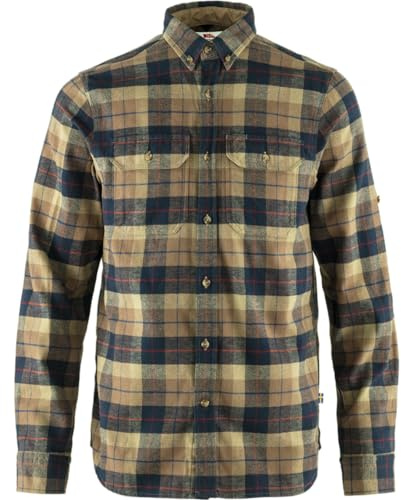 FJÄLLRÄVEN herr singi tung flanellskjorta M långärmad T Brun XL