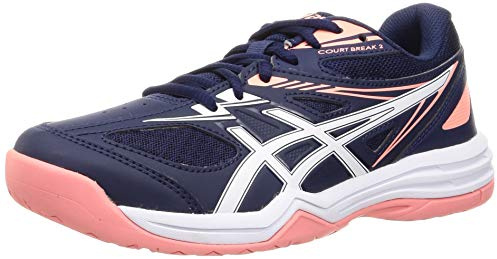 ASICS COURT BREAK 2 Badminton Shoes, 403 (Peacoat/Guava), 27.5 cm 2E