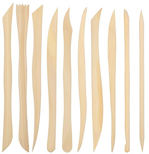 KroY PecoeD 10 Stücke Modellier Werkzeuge Ton Set Clay Tools Keramik Werkzeuge Doppelseitige Sculpting Werkzeuge ​für Anfänger Profis und Künstler