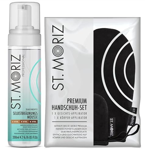 St. Moriz Professional Mousse + Premium Applikator-Set (Transparent)