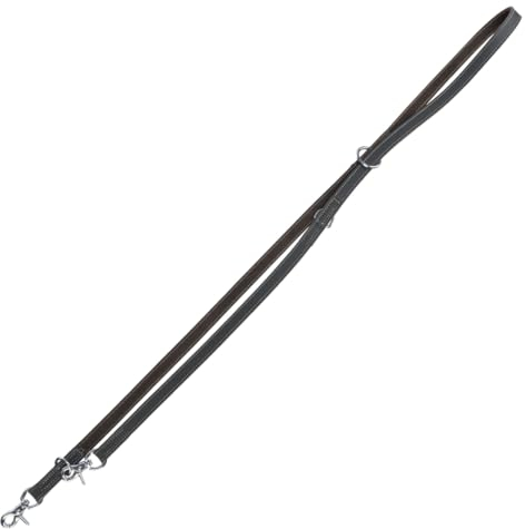 TRIXIE Hundeleine aus Leder Rustic V-Leine Leder XS–S, 2,00 m 12 mm in grau - verstellbare Fettlederleine für Hunde im klassischen Design - für sehr kleine bis kleine Hunde - 19043