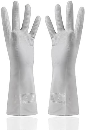 1 par de Guantes de látex de Goma for el hogar, Guantes Largos de Limpieza for Lavar Platos, Herramienta de jardinería for Cocina (Color : G, Size : S(Below 10cm))