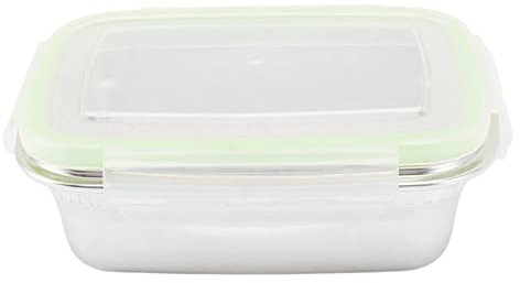 Cyrank Fiambrera De Acero para Niños Recipientes De Comida De Acero Inoxidable con Tapas para Niños, Recipientes para Sándwiches, Fiambreras Recipientes para Ensaladas Tipo Sándwich(1800ml)