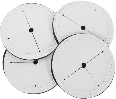 BESTonZON 4Pcs Wine Coasters for Stem Glasses Sublimation DIY Heat Transfer Round Cup Mats Non-Slip Cushions for Dining Table Drinks