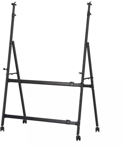 Faltbarer Mobiler Whiteboard-Ständer, Verstellbarer Staffelei-Ständer Aus Metall Für Große Whiteboards, Kreidetafeln, Trocken Abwischbare Tafeln, Zeichenbretter, Schwarz