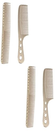 FRCOLOR 4piezas Peines Inoxidable Para Estilismo De Cabello Color Dorado Accesorios De Peluquería Antiestáticos y Cabelludo