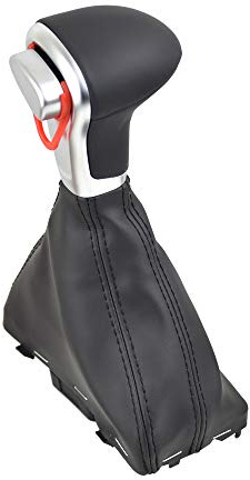 Malcayang Pomo de Palanca de Cambios Automático Cabezal de Palanca de Cambios con Funda Protectora Negra Cubierta de Transmisión para Au-di A3 A4 A5 A6 Q5 Q7 2004 2005 2006 2007 2008 2009 2010 2011