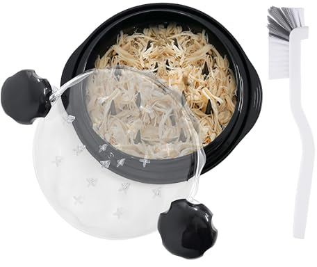 1 tritacarne, 1 spazzola ad angolo retto, tritacarne manuale, tritacarne manuale, tritacarne manuale, strumento per tagliare la carne, tritacarne (nero)