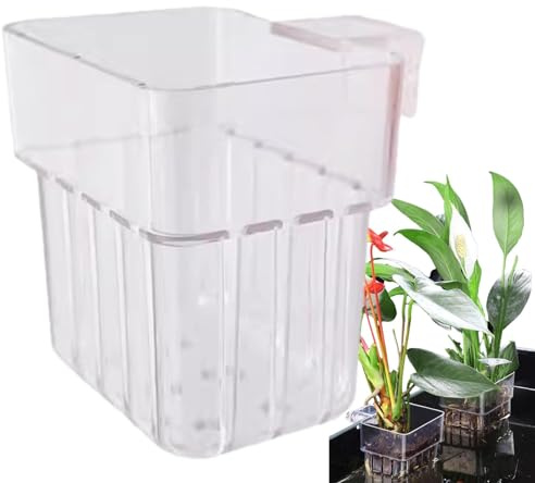 2-pack hängande akvarieväxthållare, akvarium växthållare med 12 st krokar och 8 st sugkoppar, lämplig för odling av vattenväxter och akvarium levande akvarieväxter