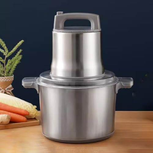 TT-YEC Tritacarne Elettrico Di Grande Capacità Da 8 Litri, Tritatutto Da 1200 W, Con 2 Paia Di Teste Di Coltello, Ciotola in Acciaio Inossidabile, Uso Commerciale E Domestico