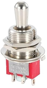 5Pcs SH T80-T Series Standard Lever Toggle Switch 12mm 5A 125VAC MQXFCZUX(3PIN ON OFF ON)