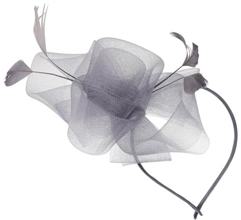 SOIMISS 1 Satz Feder-Tee-Party-Hut Haar spangen haarclips haarschmucken Hair Hüte und Fascinator Kappen Rot stirnbänder Stirnband Teepartyhut für Frauen Teeparty-Fascinator Nylon
