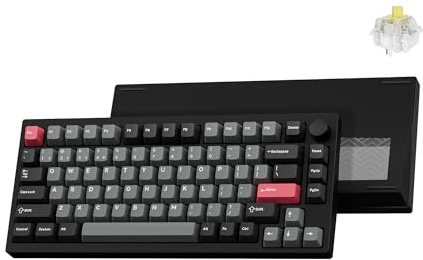 LEMOKEY P1 Pro Teclado mecánico inalámbrico personalizado, Bluetooth RGB de 2,4 GHz, diseño retroiluminado del 75% con interruptor Keychron intercambiable en caliente compatible con Mac Windows Linux
