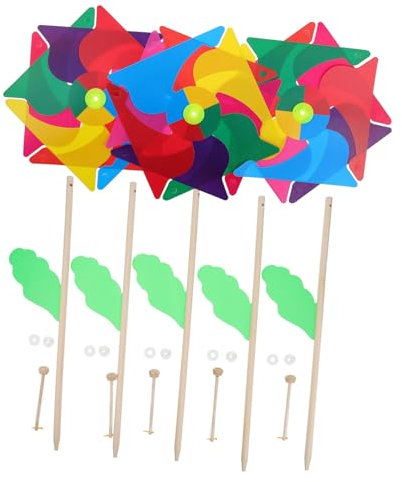 PHENOFICE 5stücke Teiliges Bunter Windmühlen Für Junge Mädchen Handspielzeug Für Garten Für Und Outdoor-aktivitäten Dekorative Windräder Für Fröhliche