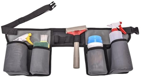 Verstellbarer Taillen-Werkzeuggürtel – Flaschenhalter für Damen, Werkzeug-Organizer, Haushaltsreinigungs-Zubehör, mehrere Taschen, Schürze, Hausreinigungswerkzeuge, praktischer Gartenwerkzeuggürtel