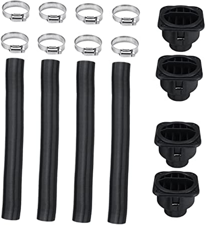 SOLUSTRE Luftauslass Satz mit 42mm Heizungsrohr Flexibler Kunststoff Auslasskopf für Autoheizung Aluminiumfolien Kanal Geeignet für Standheizung und Dieselheizung Einfach Montierbar
