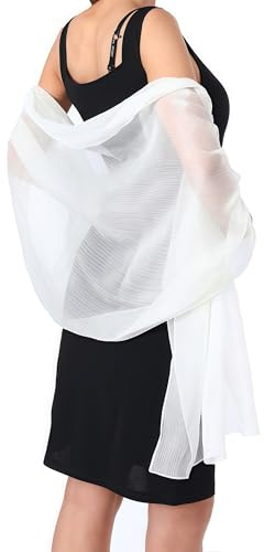 YKDLLF Bufanda Mujer Chales y envolturas Pañuelo Seda Mantón Moda Chal Estolas Fular Boda Fiesta Pañuelo Cuello Mujer Fulares para Elegante Foulard Bufanda Grande Primavera (blanco)