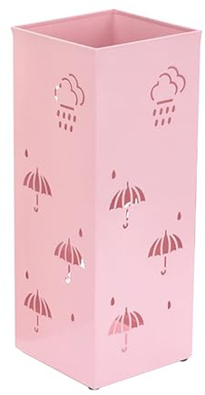 Umbrella Holder for Entrance Entrance - Stainless Steel Shelf, Metal Umbrella Stand, Decorative Storage Container with Hollow Pattern for Poles, Walking Stick, Hallway, Foyer Organiser, Indoor