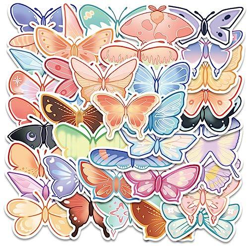 EXCEART Pegatinas de Mariposas para Equipaje y Portátil PVC 80 Piezas | Autoadhesivas y Removibles, para Álbumes y Botellas, Adecuado para Decoración Personalizada en Fiestas