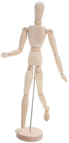 Homoyoyo Manichino in Legno da Modello Articolato per Artisti Figura Umana Snodata Supporto Adatto per Disegno Decorazione di Ufficio e Casa